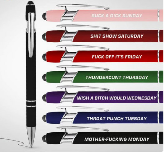 7-Day Swear Word Pens