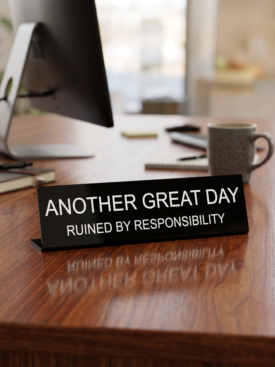 Funny Sarcastic Office Desk Signs